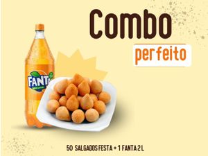 -50 salgados do festa + 1 Fanta ou Sprite 2 l