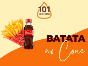 batata no cone + 1 coca cola 200 ml