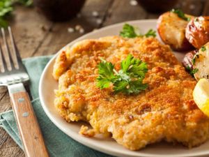 Filé alcatra na chapa milanesa