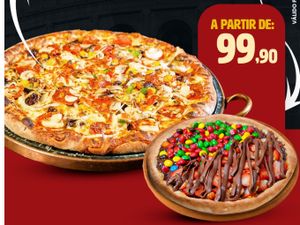 COMBO PIZZA GRANDE + PIZZA PEQUENA DOCE