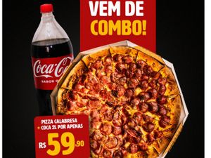 PIZZA DE CALABRESA + COCA 2L GRÁTIS