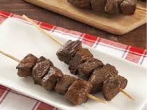 Espetinho de alcatra alho e óleo