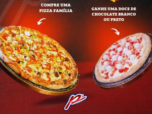 Pizza Família + Pequena GRÁTIS